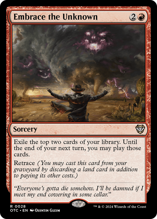Embrace the Unknown (OTC-028) [Outlaws of Thunder Junction Commander] MTG Single Wizards of the Coast