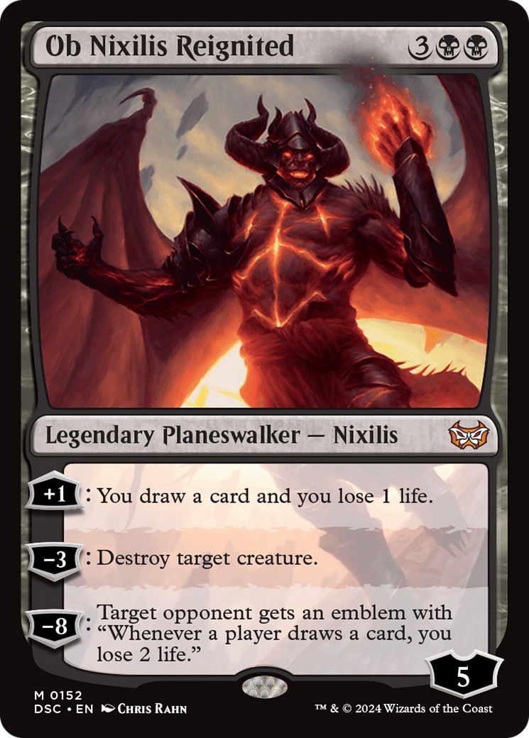 Ob Nixilis Reignited (DSC-152) [Duskmourn: House of Horror Commander] MTG Single Wizards of the Coast