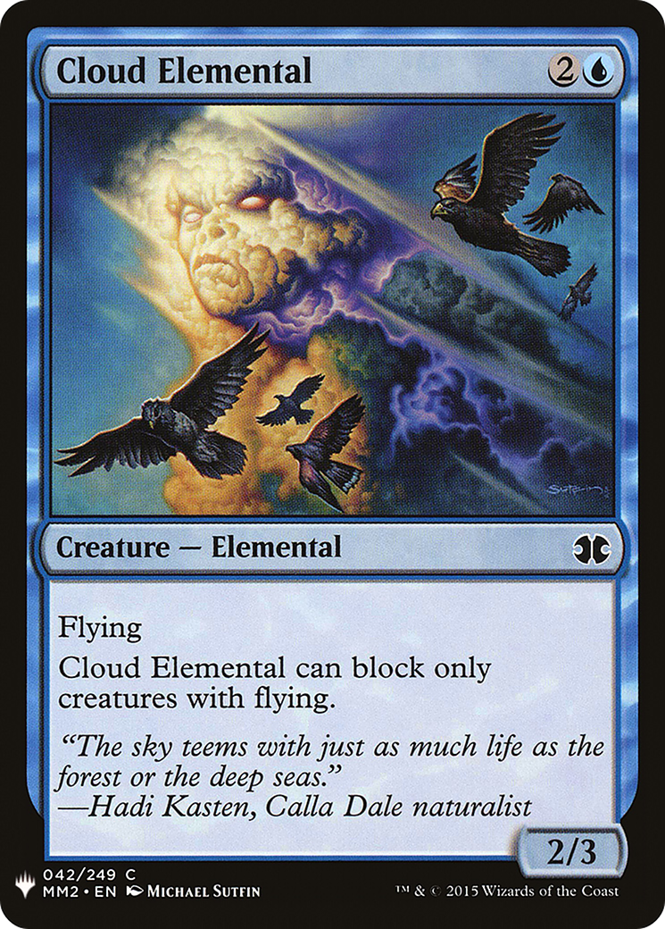Cloud Elemental (LIST-MM2-42) [Mystery Booster] The List MTG Single Wizards of the Coast