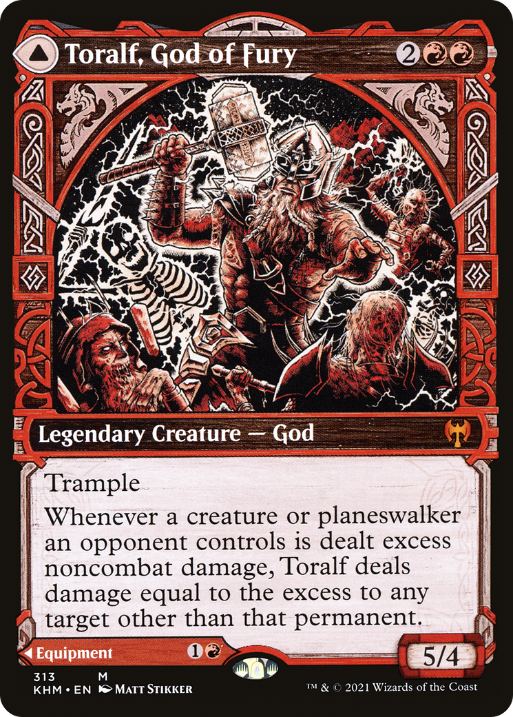 Toralf, God of Fury (KHM-313) [Kaldheim] (Showcase) Foil MTG Single Wizards of the Coast
