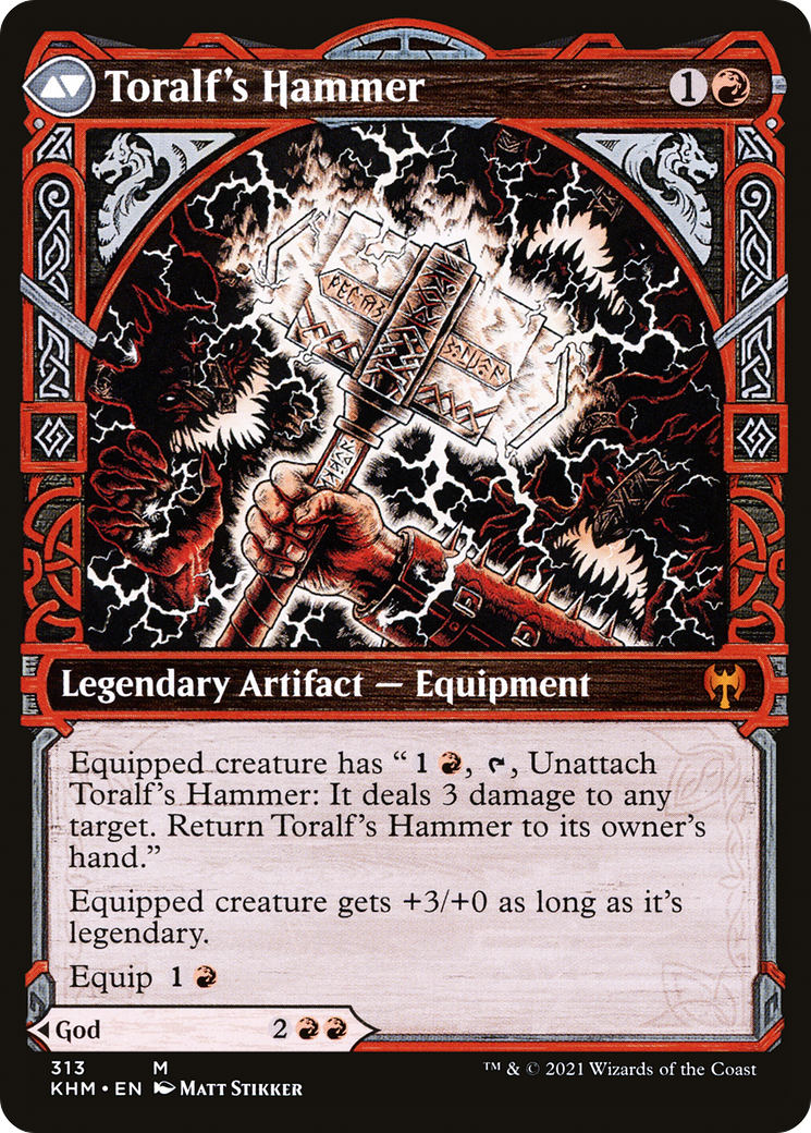 Toralf, God of Fury (KHM-313) [Kaldheim] (Showcase) Foil MTG Single Wizards of the Coast