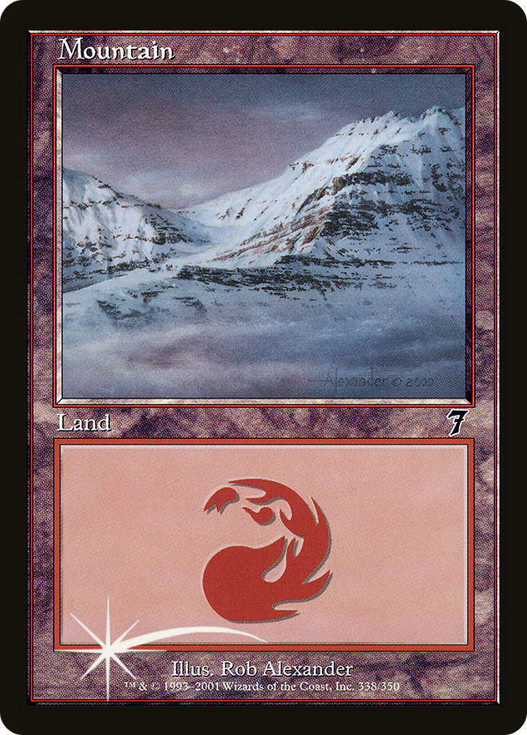 Mountain (338) (7ED-338) [7th Edition] Foil MTG Single Wizards of the Coast