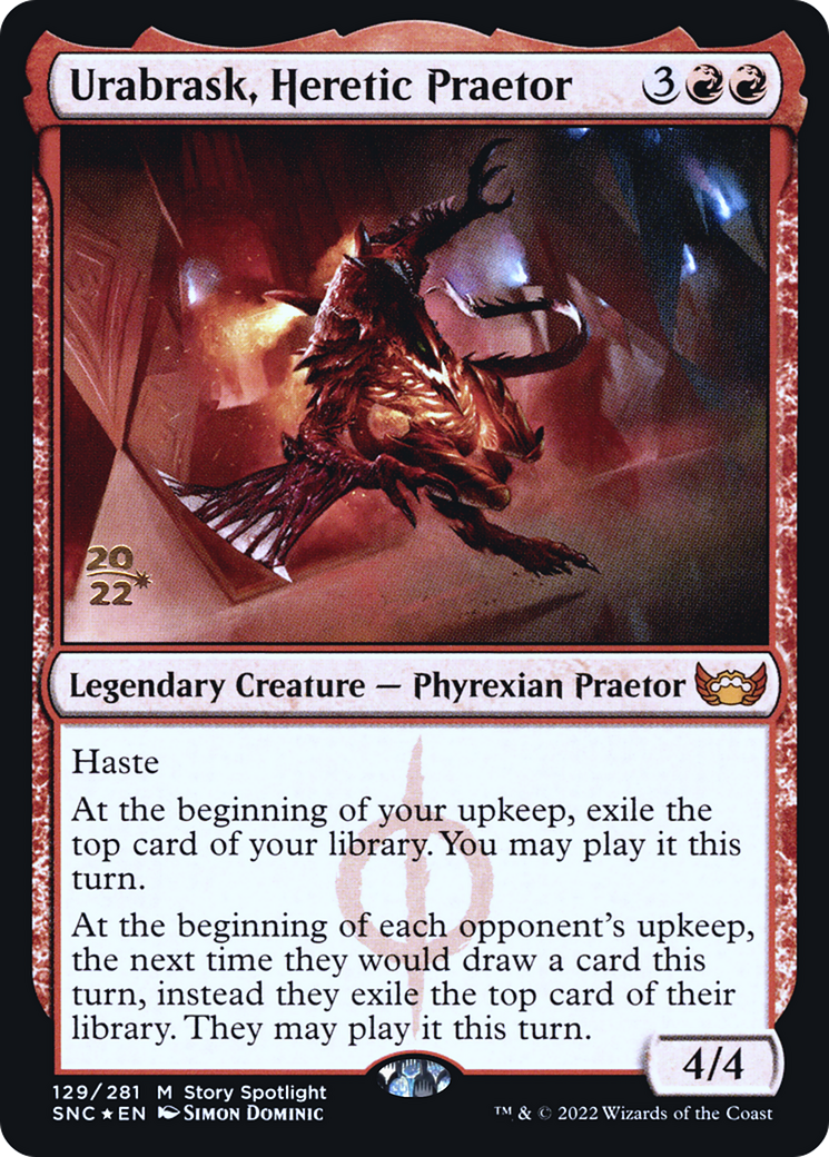 Urabrask, Heretic Praetor (PRE-129) [Streets of New Capenna Promos] Foil MTG Single Wizards of the Coast