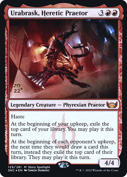 Urabrask, Heretic Praetor (PRE-129) [Streets of New Capenna Promos] Foil MTG Single Wizards of the Coast