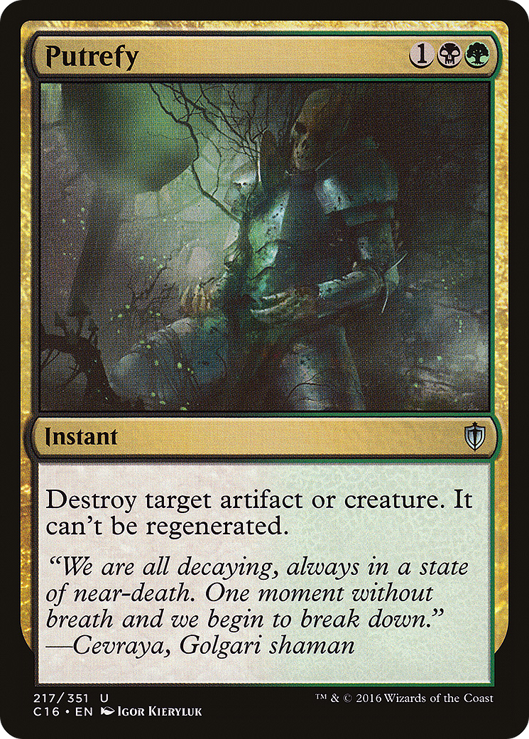 Putrefy (C16-217) [Commander 2016] MTG Single Wizards of the Coast