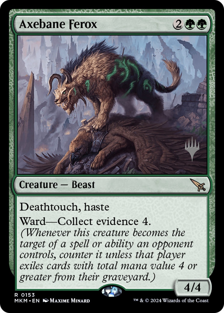 Axebane Ferox (PPMKM-153) [Murders at Karlov Manor Promos] Foil MTG Single Wizards of the Coast