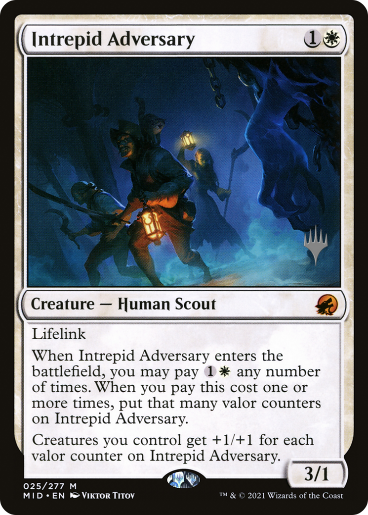 Intrepid Adversary (PPMID-025) [Innistrad: Midnight Hunt Promos] Foil MTG Single Wizards of the Coast