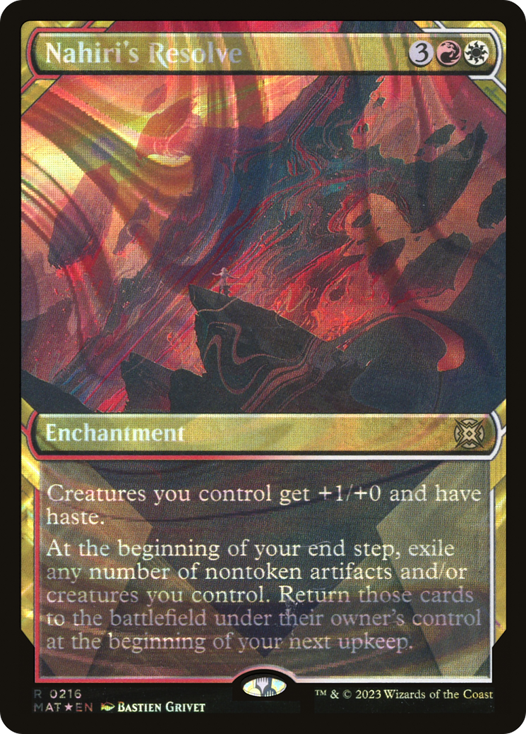 Nahiri's Resolve (Halo Foil) (MAT-216) [March of the Machine: The Aftermath] (Showcase) Foil MTG Single Wizards of the Coast