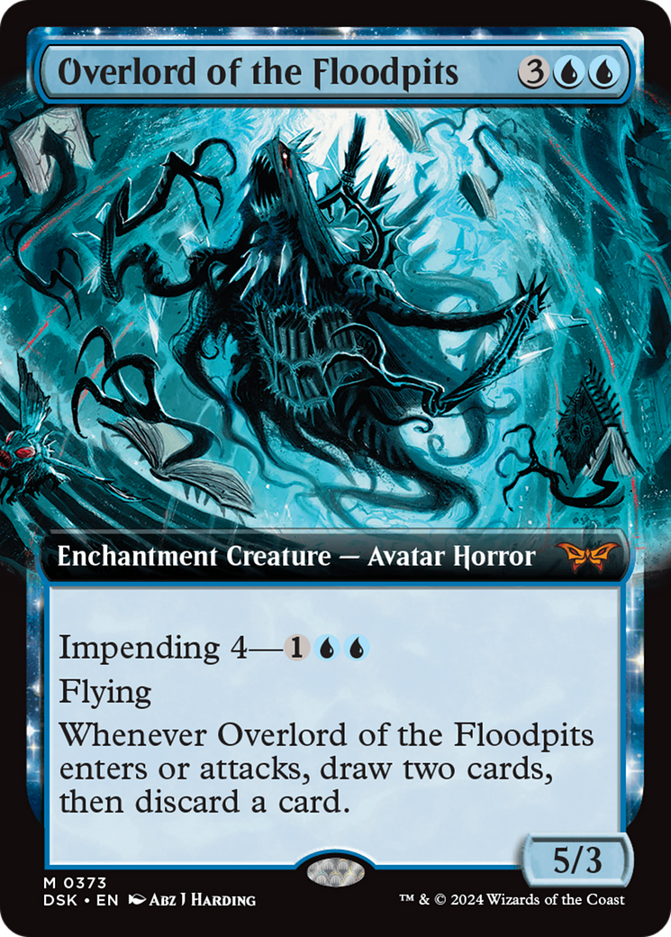 Overlord of the Floodpits (DSK-373) [Duskmourn: House of Horror] (Extended Art) Foil MTG Single Wizards of the Coast