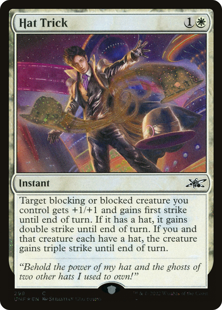 Hat Trick (Galaxy Foil) (UNF-299) [Unfinity] Foil MTG Single Wizards of the Coast
