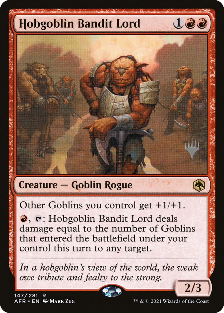 Hobgoblin Bandit Lord (PPAFR-147) [Adventures in the Forgotten Realms Promos] Foil MTG Single Wizards of the Coast
