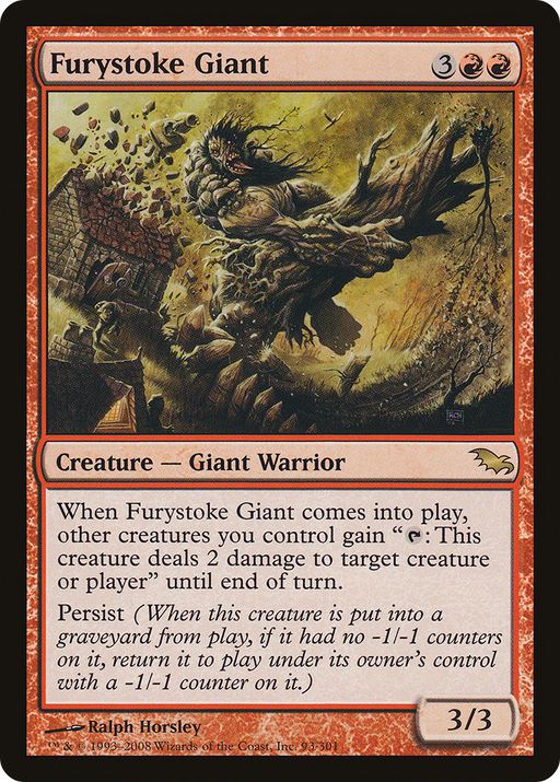 Furystoke Giant (SHM-093) [Shadowmoor] MTG Single Wizards of the Coast