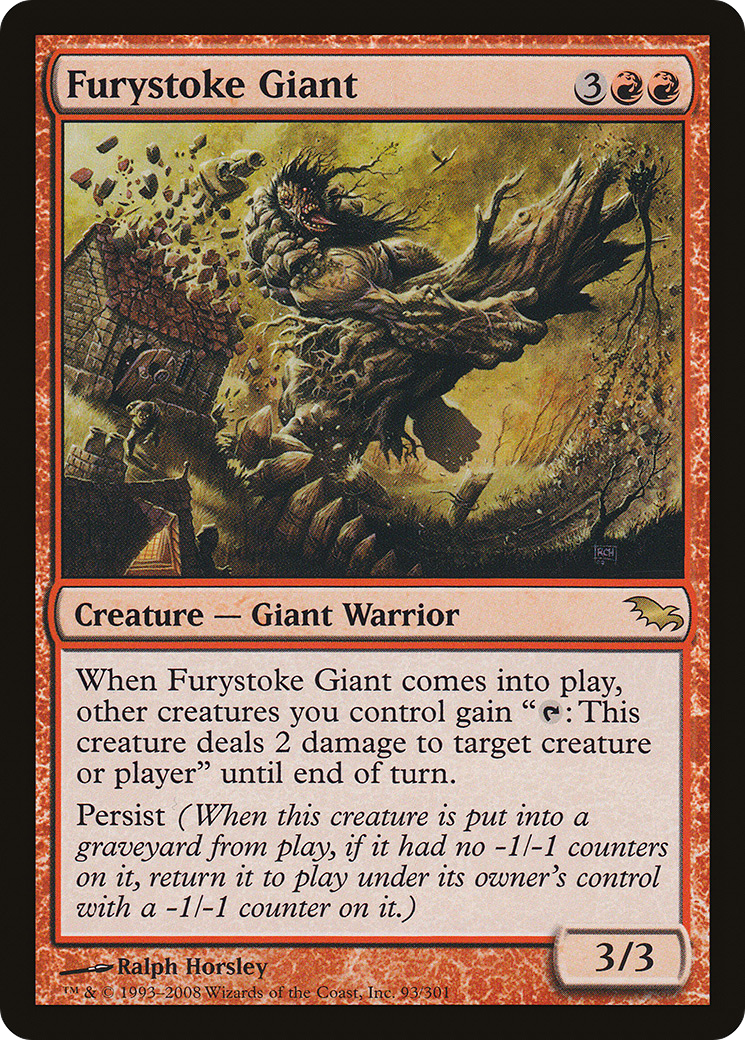 Furystoke Giant (SHM-093) [Shadowmoor] Foil MTG Single Wizards of the Coast