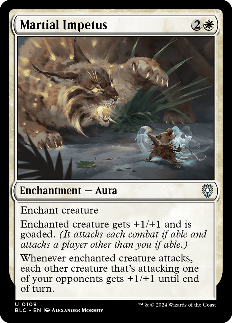 Martial Impetus (BLC-108) [Bloomburrow Commander] MTG Single Wizards of the Coast