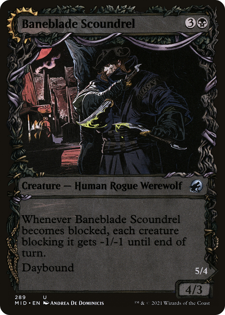 Baneblade Scoundrel (MID-289) [Innistrad: Midnight Hunt] (Showcase) Foil MTG Single Wizards of the Coast