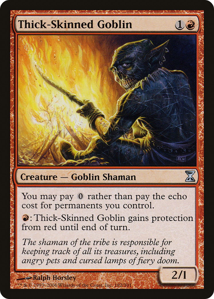 Thick-Skinned Goblin (TSP-182) [Time Spiral] Foil MTG Single Wizards of the Coast
