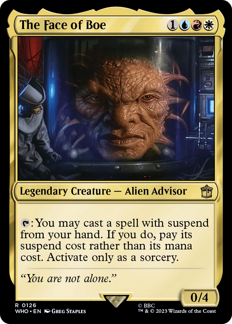 The Face of Boe [Doctor Who] MTG Single Magic: The Gathering