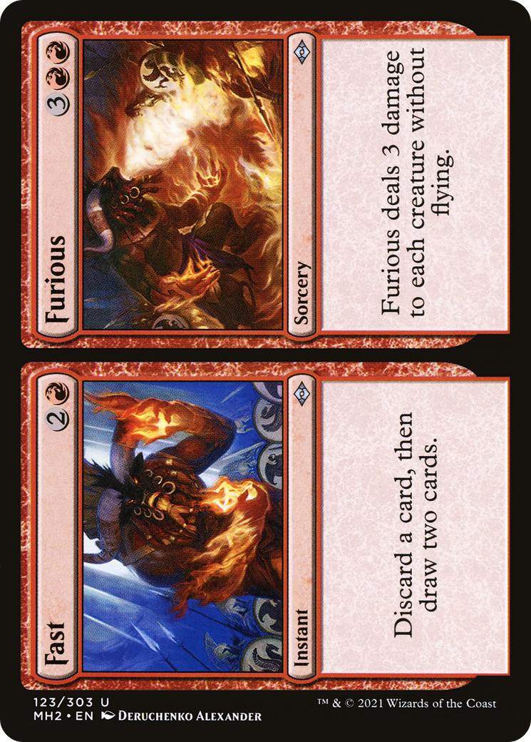 Fast // Furious (MH2-123) [Modern Horizons 2] Foil MTG Single Wizards of the Coast