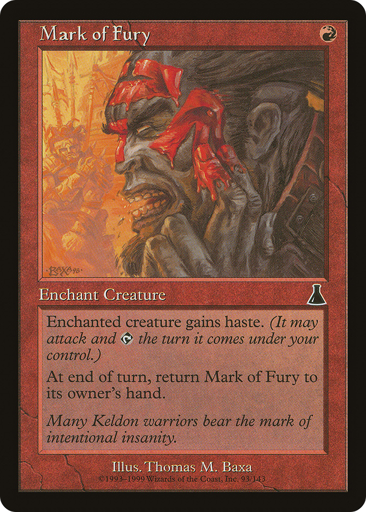 Mark of Fury (UDS-093) [Urza's Destiny] Foil MTG Single Wizards of the Coast