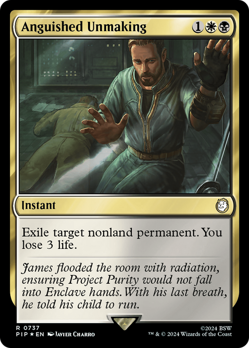 Anguished Unmaking (Surge Foil) (PIP-737) [Fallout] Foil MTG Single Wizards of the Coast