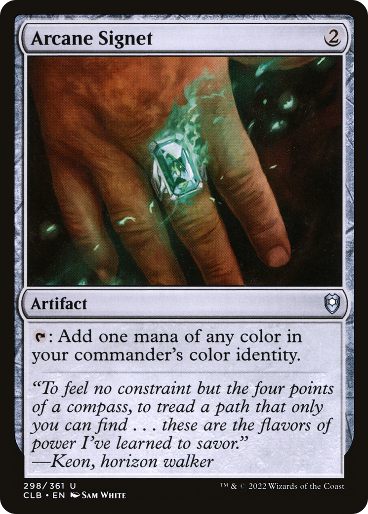 Arcane Signet (CLB-298) [Commander Legends: Battle for Baldur's Gate] Foil MTG Single Wizards of the Coast