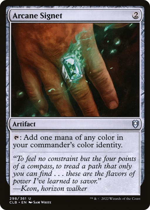 Arcane Signet (CLB-298) [Commander Legends: Battle for Baldur's Gate] Foil MTG Single Wizards of the Coast