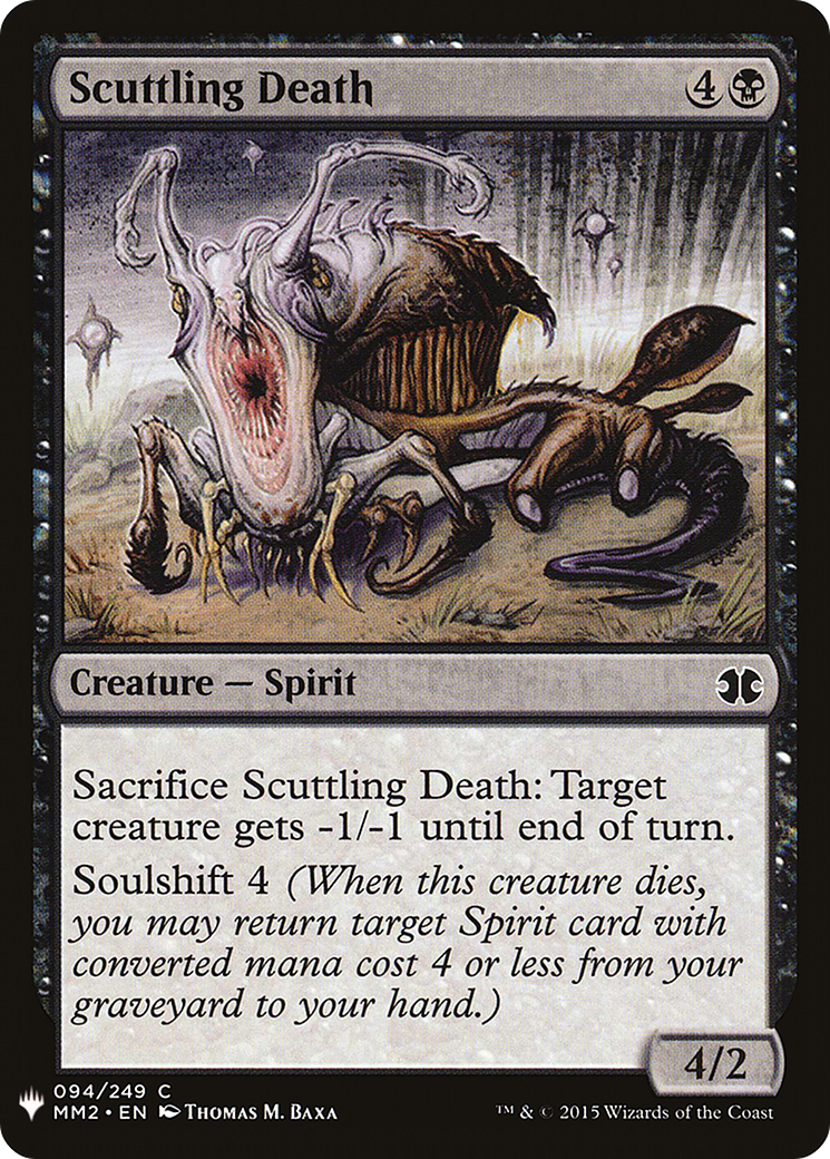 Scuttling Death (LIST-MM2-94) [Mystery Booster] The List MTG Single Wizards of the Coast