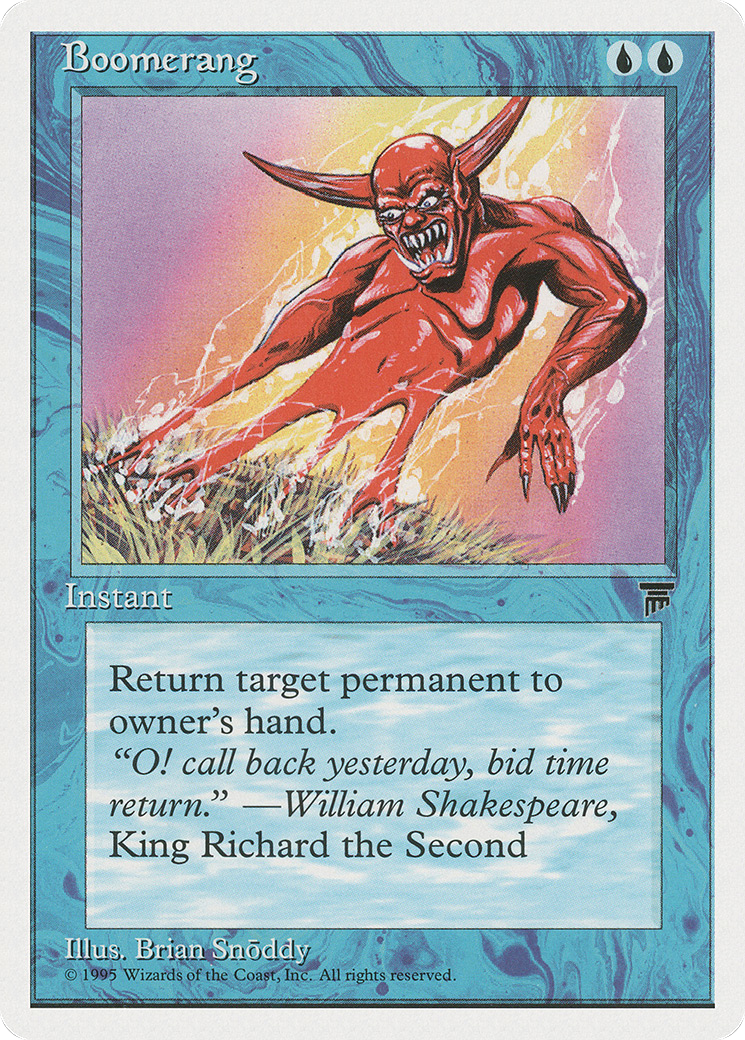 Boomerang (CHR-016) [Chronicles] MTG Single Wizards of the Coast