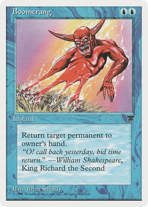 Boomerang (CHR-016) [Chronicles] MTG Single Wizards of the Coast