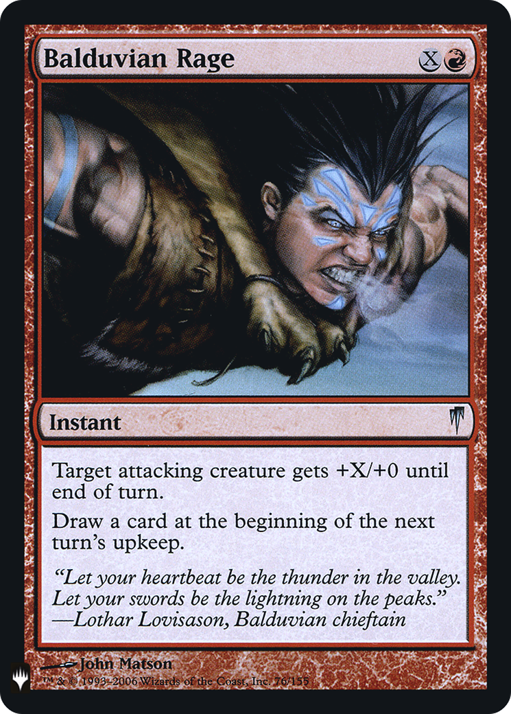 Balduvian Rage (LIST-CSP-76) [Mystery Booster] The List Foil MTG Single Wizards of the Coast