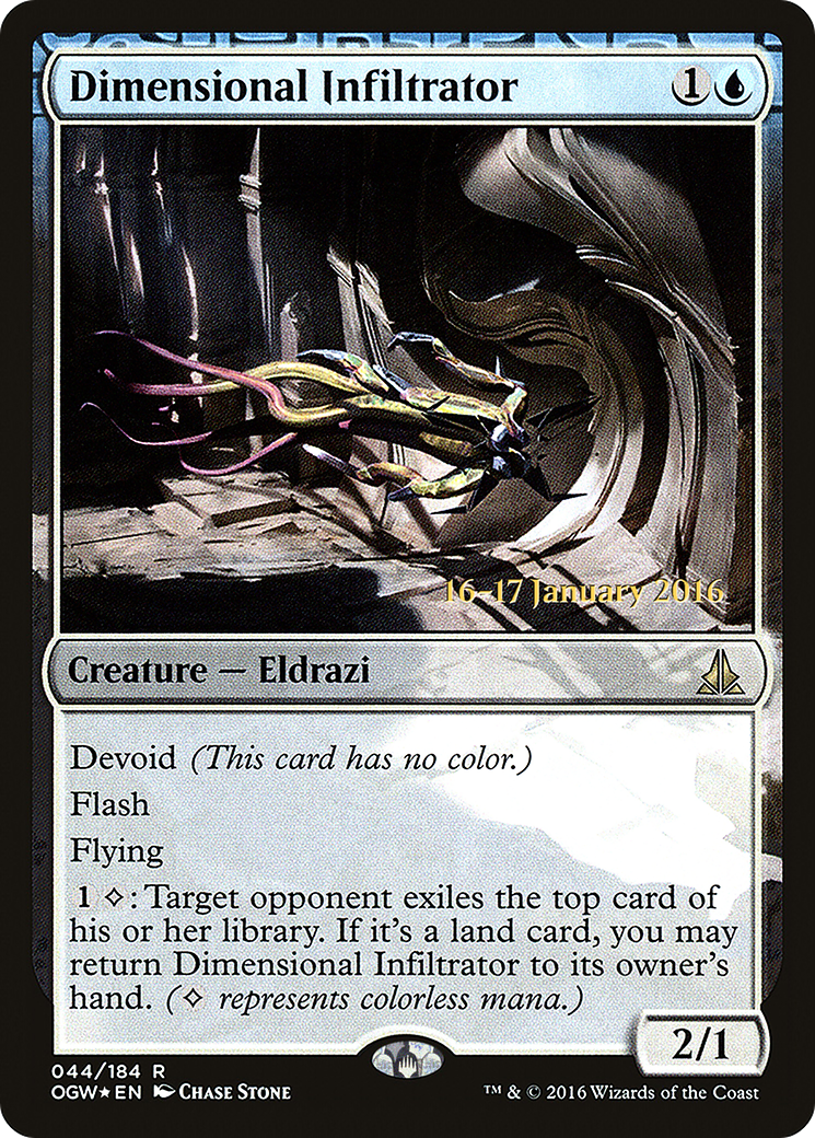 Dimensional Infiltrator (PRE-044) [Oath of the Gatewatch Promos] Foil MTG Single Wizards of the Coast