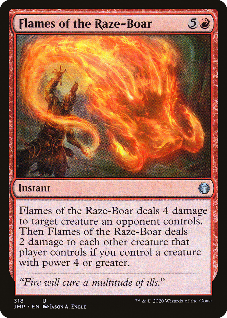 Flames of the Raze-Boar (JMP-318) [Jumpstart] MTG Single Wizards of the Coast