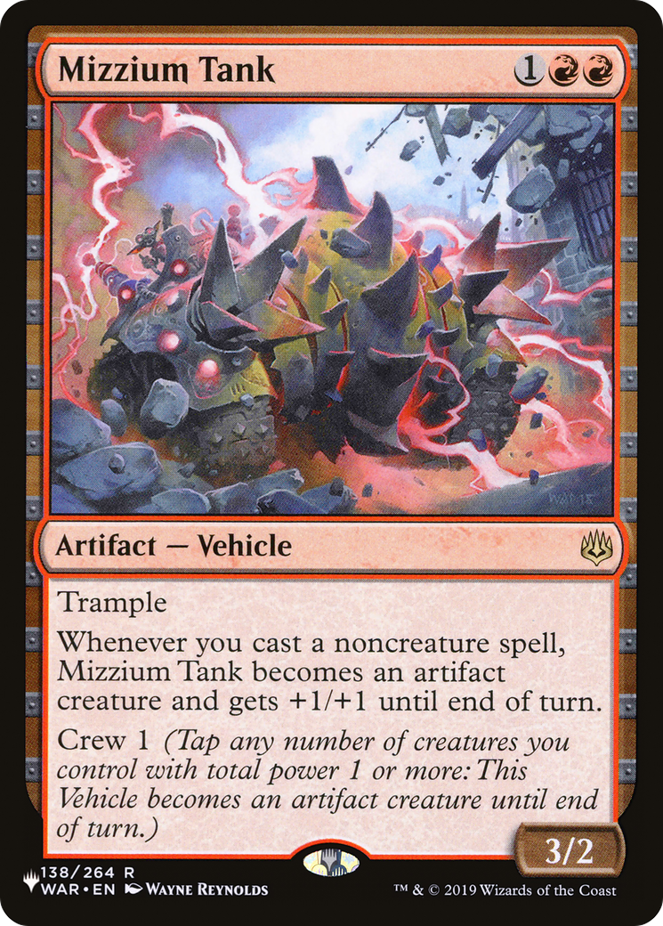 Mizzium Tank (LIST-WAR-138) [Mystery Booster] The List MTG Single Wizards of the Coast