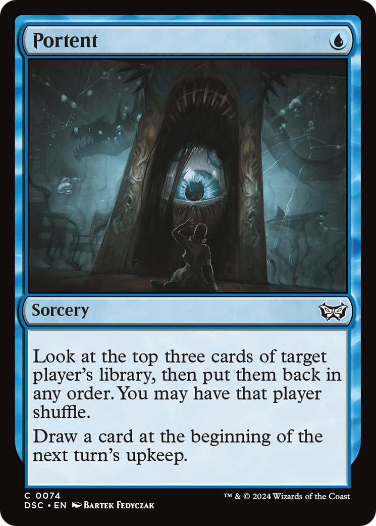 Portent (DSC-074) [Duskmourn: House of Horror Commander] MTG Single Wizards of the Coast