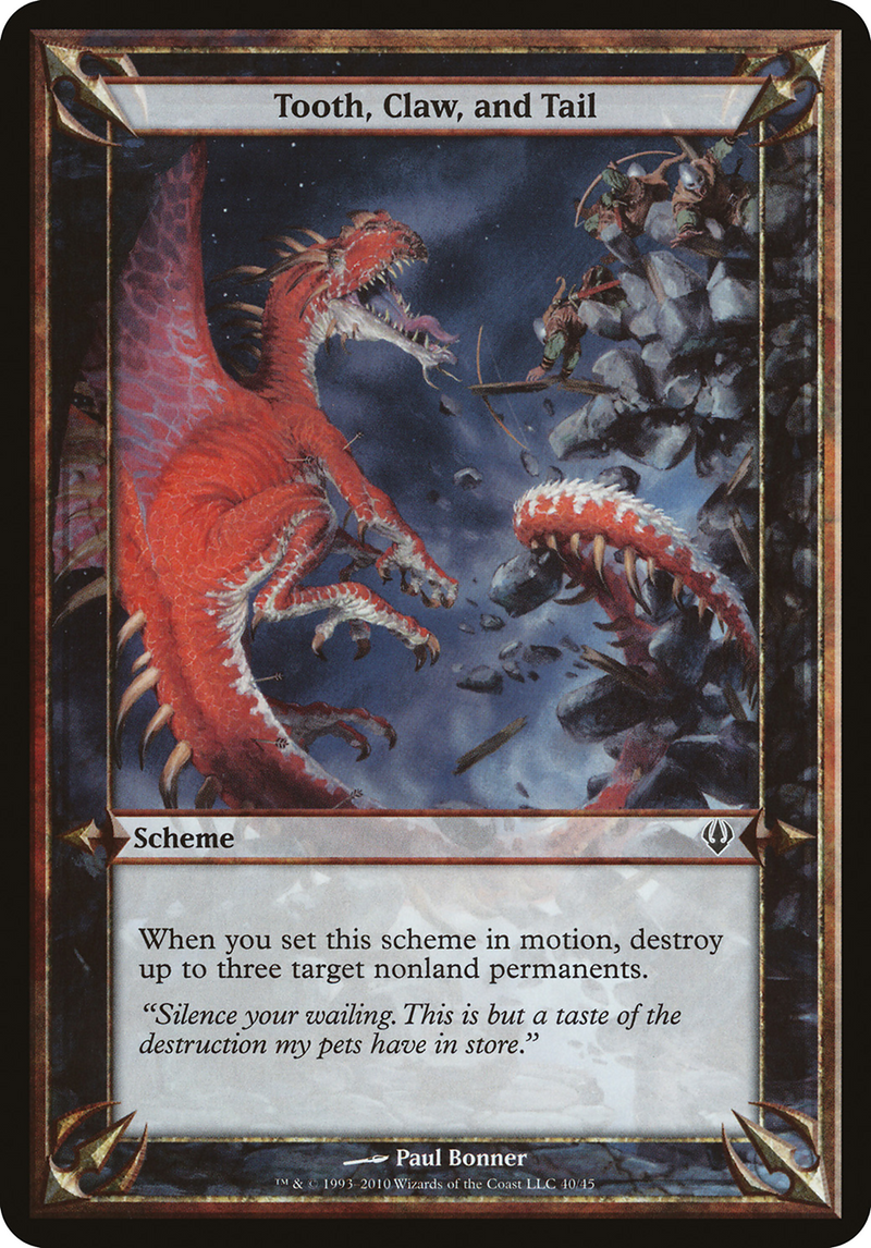 Tooth, Claw, and Tail (Archenemy) (OVER-) [Misc] Archenemy Schemes MTG Single Wizards of the Coast