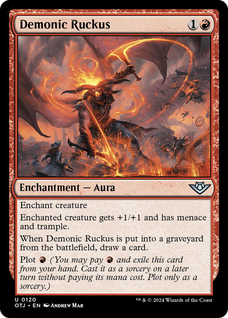 Demonic Ruckus (OTJ-120) [Outlaws of Thunder Junction] MTG Single Wizards of the Coast