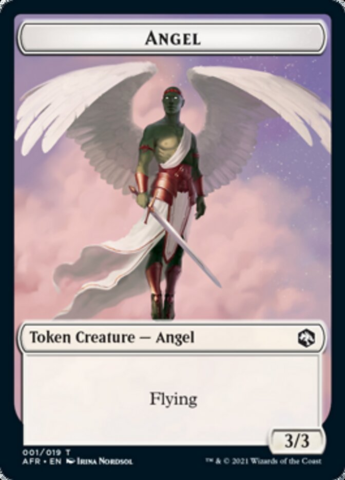 Devil // Angel Double-Sided Token [Dungeons & Dragons: Adventures in the Forgotten Realms Tokens] MTG Single Magic: The Gathering   