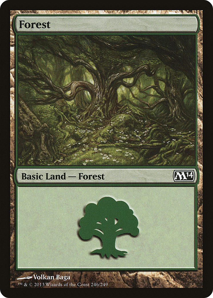Forest (246) (M14-246) [Magic 2014] Foil MTG Single Wizards of the Coast