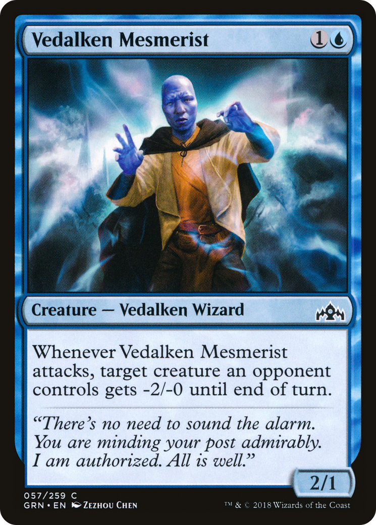 Vedalken Mesmerist (GRN-057) [Guilds of Ravnica] Foil MTG Single Wizards of the Coast