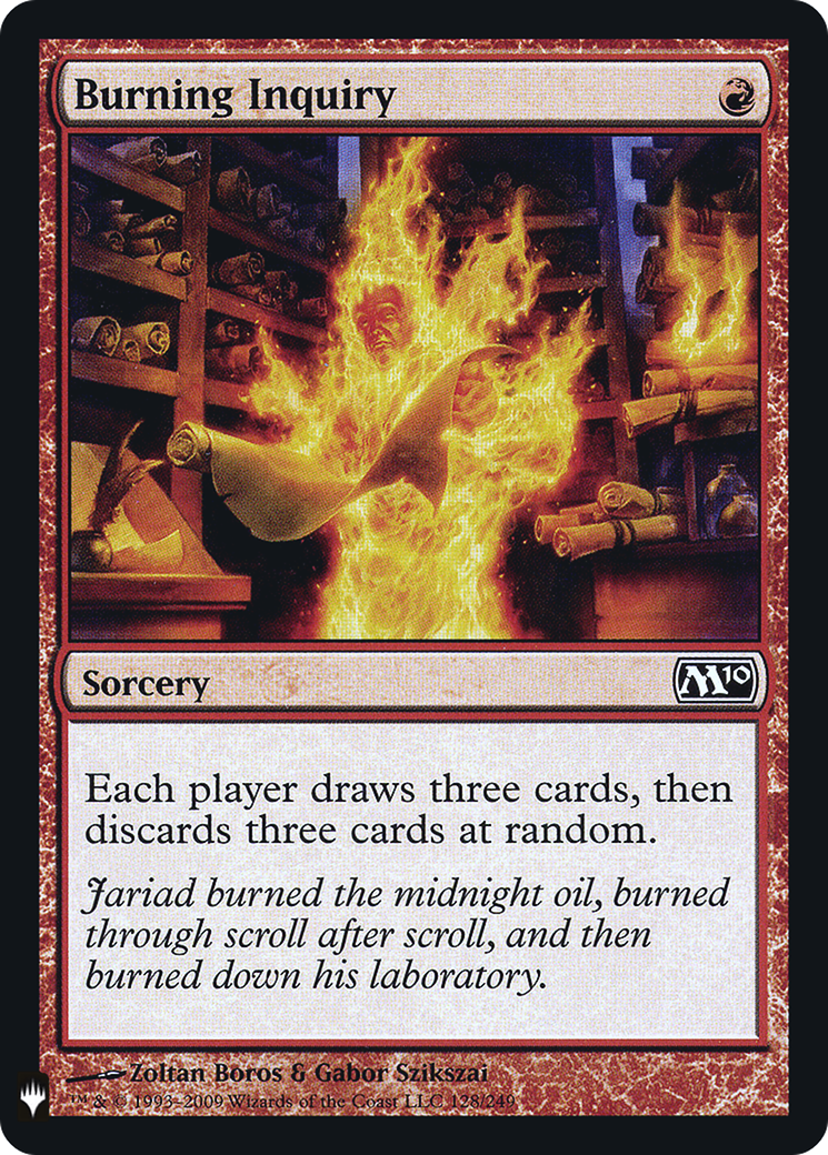 Burning Inquiry (LIST-128) [Mystery Booster] The List Foil MTG Single Wizards of the Coast