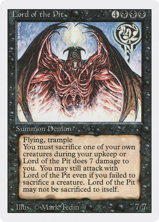 Lord of the Pit (3ED-116) [Revised Edition] MTG Single Wizards of the Coast