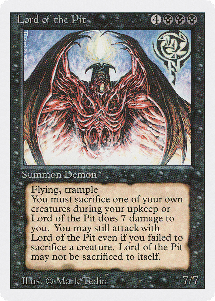Lord of the Pit (3ED-) [Revised Edition] MTG Single Wizards of the Coast