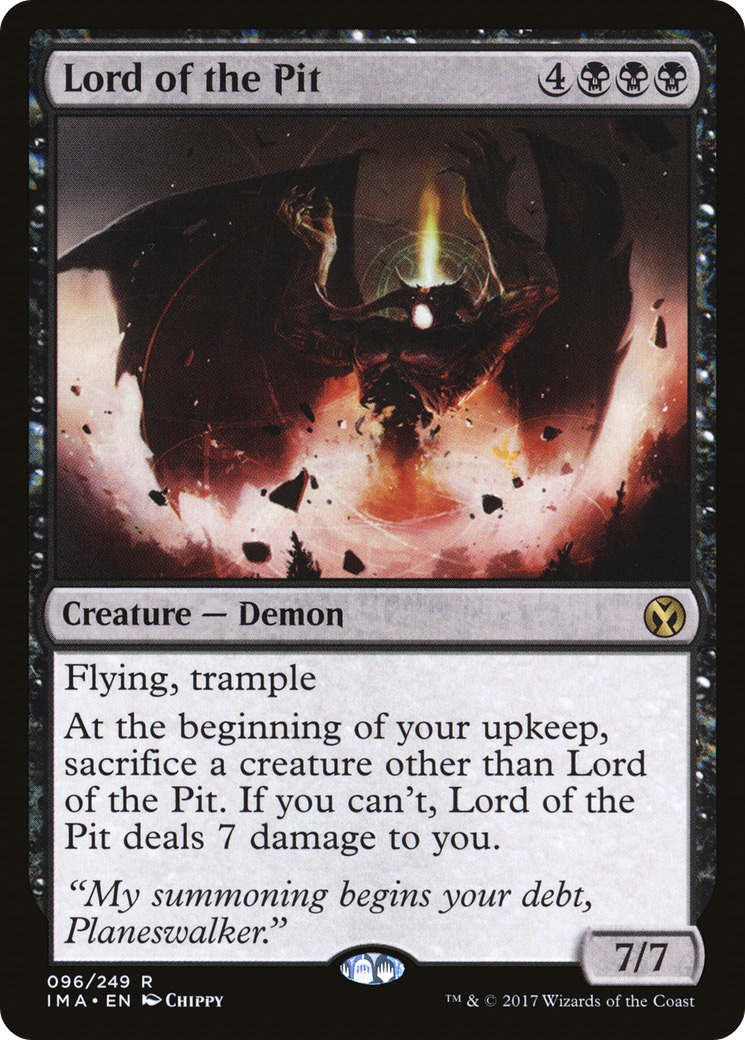 Lord of the Pit (IMA-096) [Iconic Masters] MTG Single Wizards of the Coast