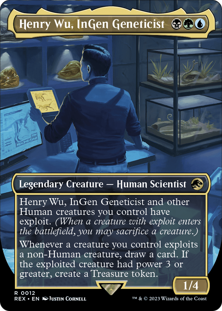 Henry Wu, InGen Geneticist (REX-012) [Jurassic World Collection] (Borderless) MTG Single Wizards of the Coast