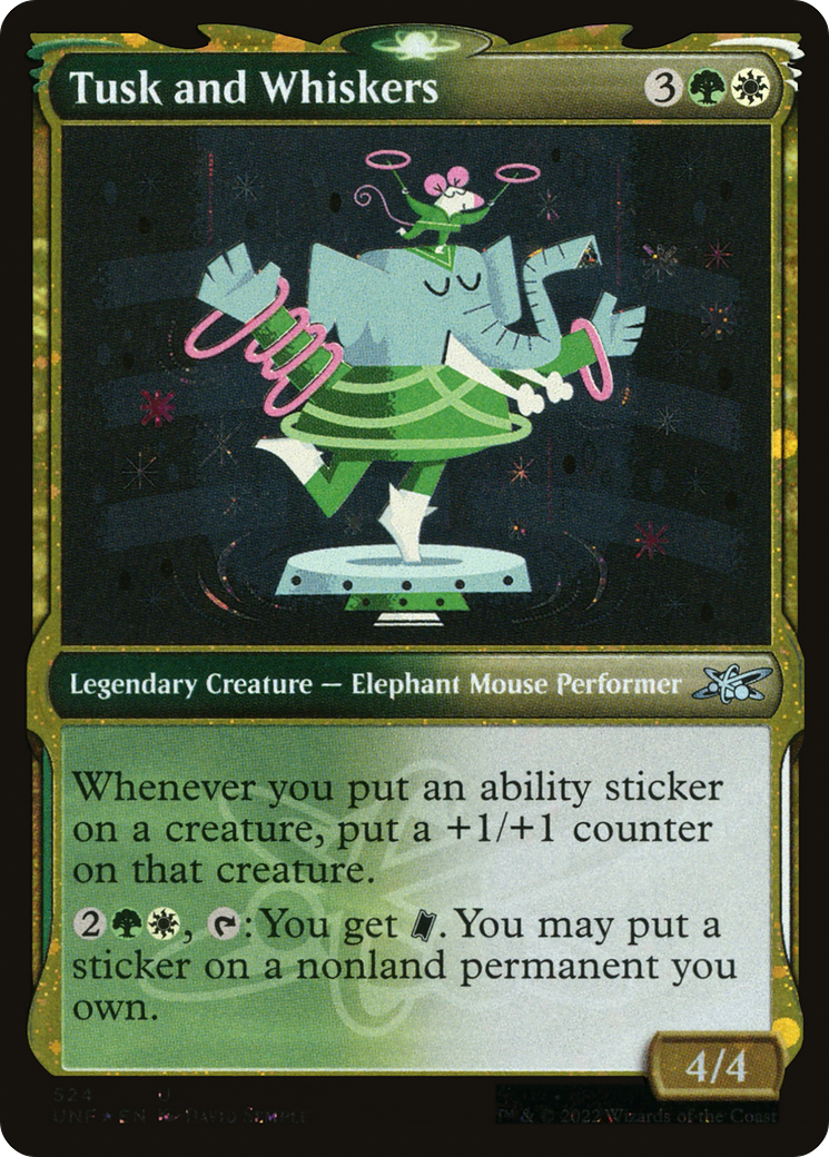 Tusk and Whiskers (Galaxy Foil) (UNF-524) [Unfinity] (Showcase) Foil MTG Single Wizards of the Coast