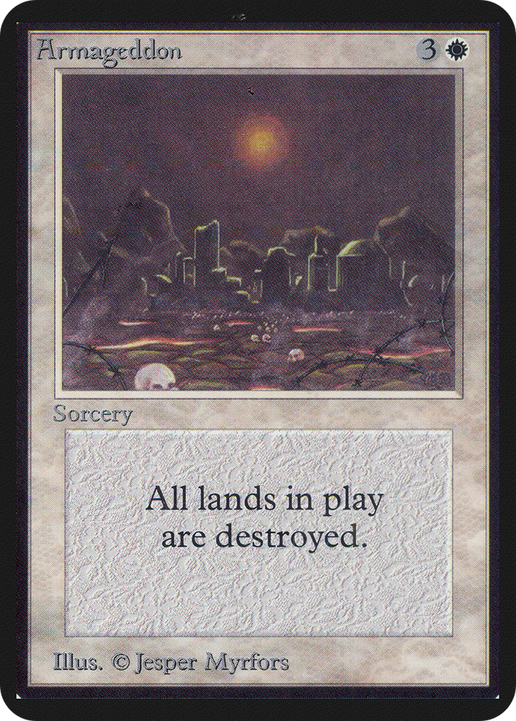 Armageddon (LEA-) [Oldschool] Limited Edition Alpha MTG Single Wizards of the Coast