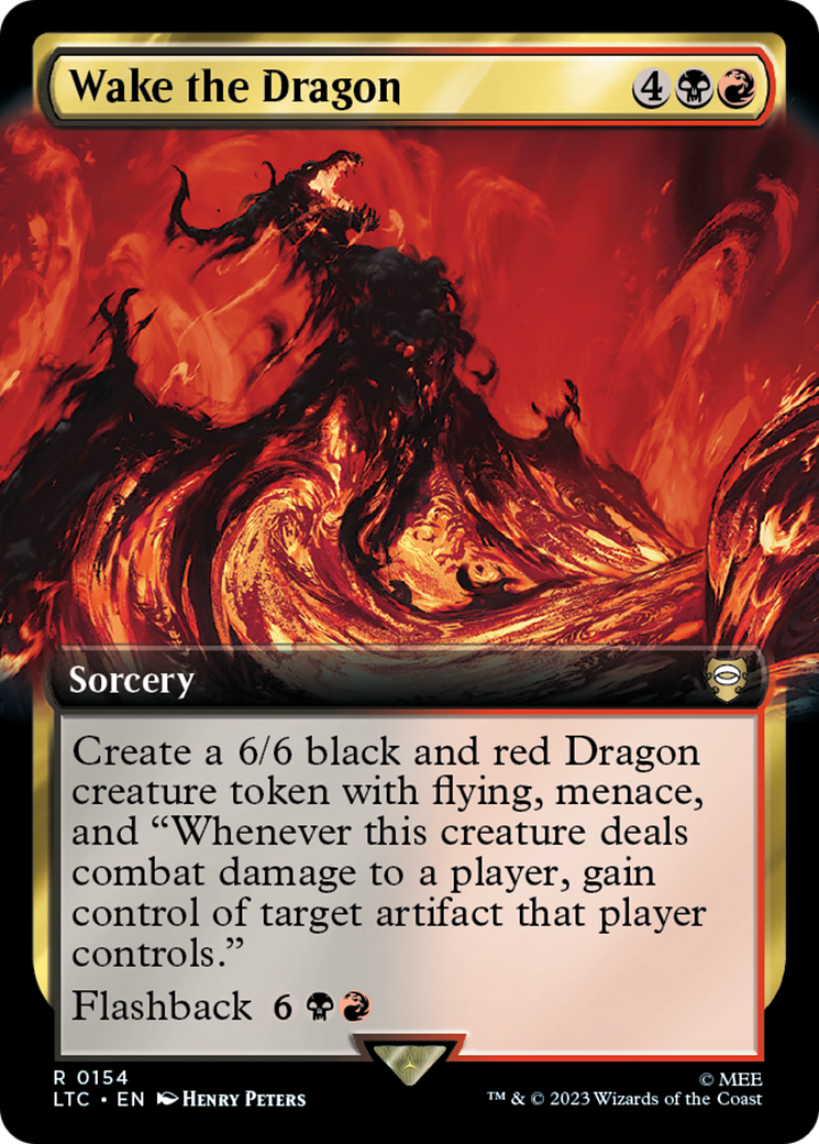 Wake the Dragon (LTC-154) [Tales of Middle-earth Commander] (Extended Art) Foil MTG Single Wizards of the Coast