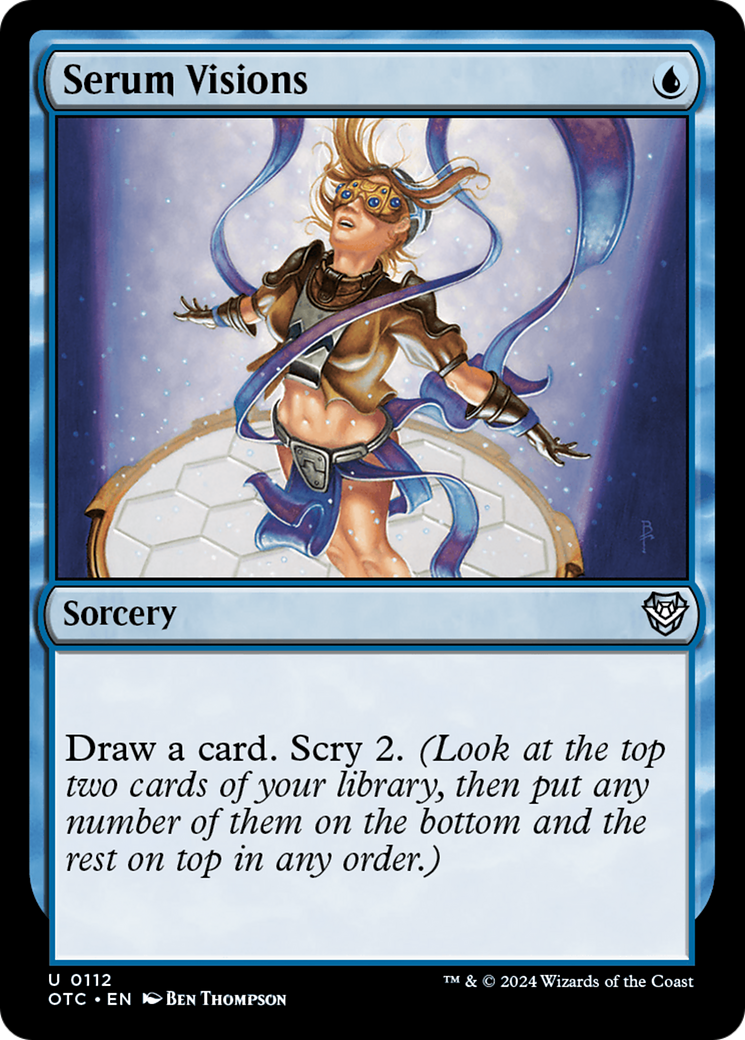 Serum Visions (OTC-112) [Outlaws of Thunder Junction Commander] MTG Single Wizards of the Coast
