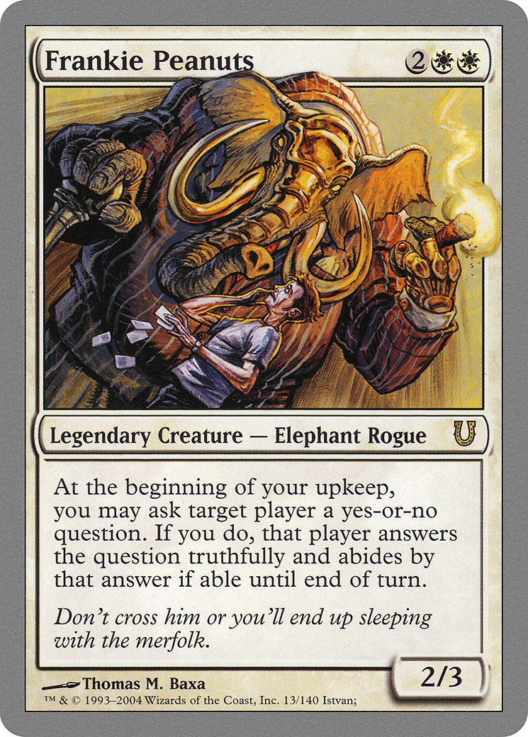 Frankie Peanuts (UNH-013) [Unhinged] Foil MTG Single Wizards of the Coast
