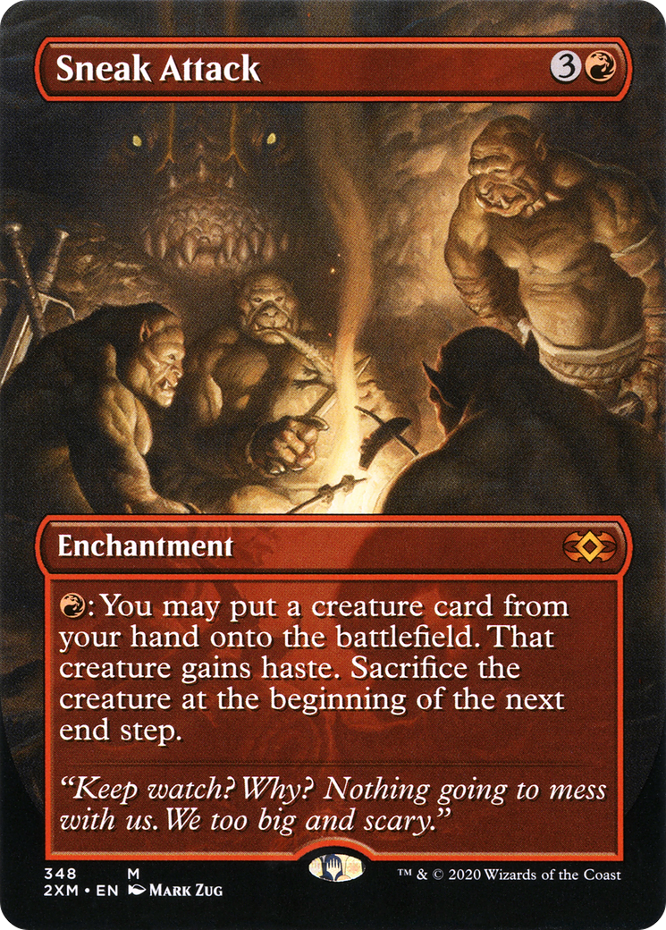 Sneak Attack (2XM-348) [Double Masters] (Borderless) Foil MTG Single Wizards of the Coast